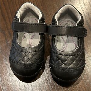 Stride Rite Black Quilted Mary Jane Toddler Shoes